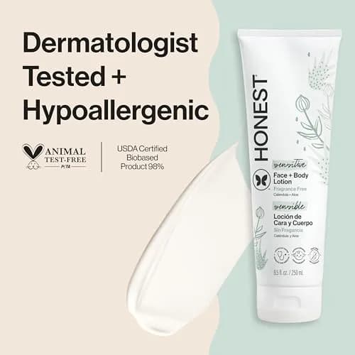The Honest Company Fragrance-Free Face and Body Lotion 250ml (8.5 fl oz) | Hypoallergenic & Dermatologist-Tested thumbnail 2