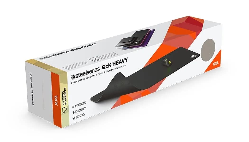 SteelSeries QcK XXL Heavy Gaming Mouse Pad, Black | Stitched Edge & Optimized for Gaming Sensors - view 3