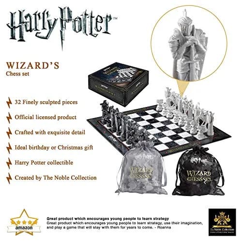 The Noble Collection Harry Potter Wizard Chess Set | 32 Pieces & Board | Ages 7+ thumbnail 3