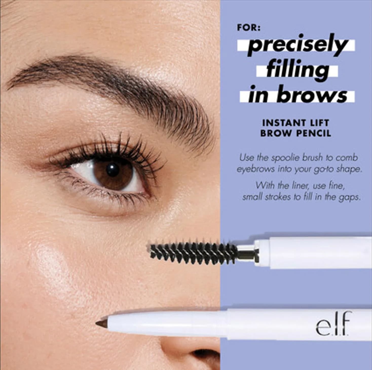 e.l.f. Instant Lift Brow Pencil, Neutral Brown, 0.006 Oz (0.17 g) | Shapes, Defines, Fills Brows - view 7