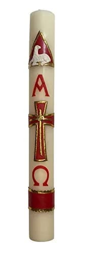Angelitos de Mexico Large 18in (45cm) Easter Paschal Candle Cirio Pascual Semana Santa Holy Week | Handmade, Religious, 45cm thumbnail 1