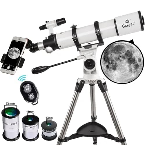 Gskyer 90mm Astronomical Refractor Telescope | High Power 600x90mm for Celestial & Terrestrial Viewing thumbnail 1