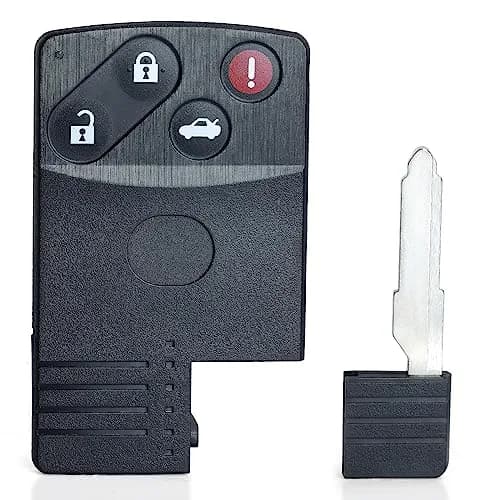Keyecu Smart Card Remote Key Shell Case for Mazda 5 6 CX-7 CX-9 RX8 Miata 3+1 Button | Durable Plastic Cover for Mazda Key thumbnail 1