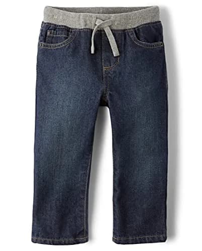 The Children's Place Baby Boys' Straight Jeans 4T | Classic Liberty Blue Cotton thumbnail 1