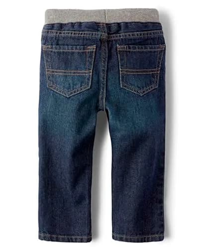 The Children's Place Baby Boys' Straight Jeans 4T | Classic Liberty Blue Cotton thumbnail 3