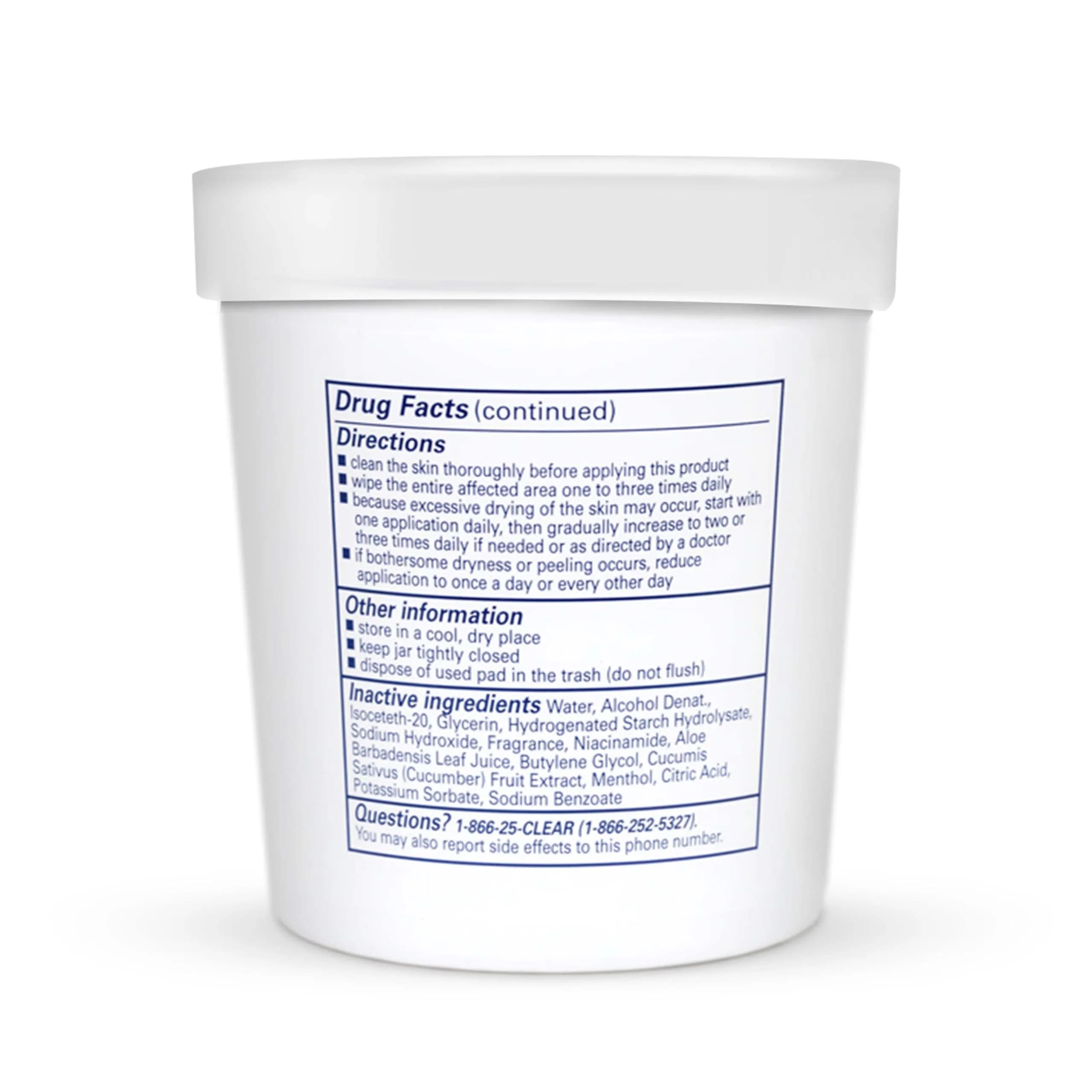 Clearasil Stubborn Acne Control 5in1 Daily Facial Cleansing Pads with Salicylic Acid 90 Count - view 9
