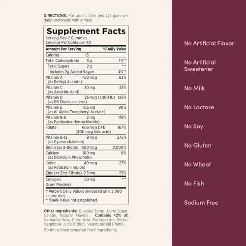Nature's Bounty Optimal Solutions Women's Multivitamin, Raspberry, 80 Count | Supports Energy, Immunity & Bone Health thumbnail 5