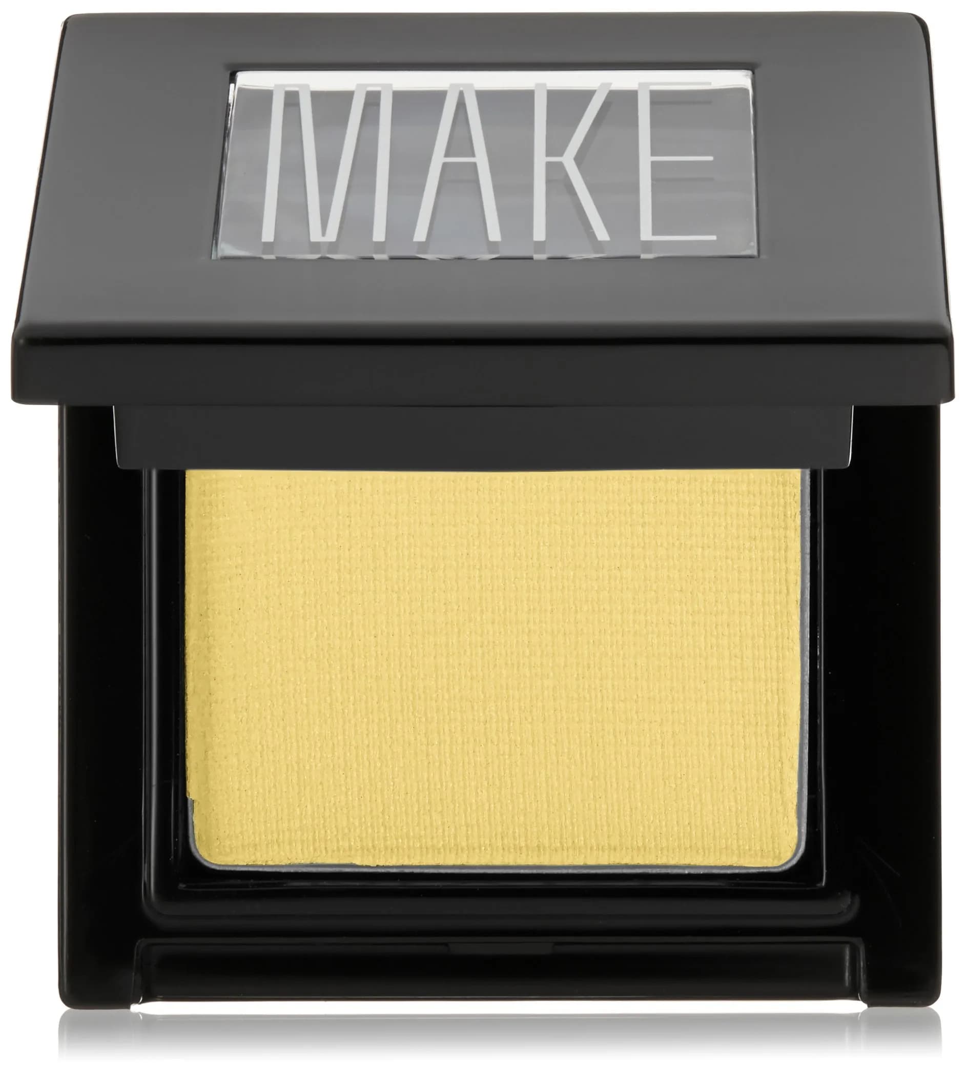 MAKE Cosmetics Satin Finish Eye Shadow, Yellow Brick Road | Bright Canary Yellow with Green Undertone - main product image