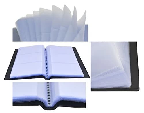SAMYO Business Card Holder Book 240 Cards Black | Professional Organizer for Business & Personal Cards thumbnail 4