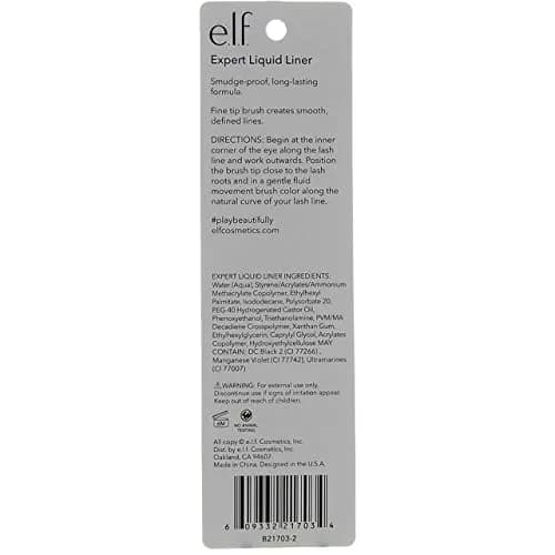 e.l.f. Expert Liquid Eyeliner Midnight 0.15 Fl Oz (4.4ml) | Smudge-proof & Easy Glide thumbnail 5