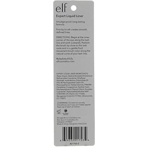 e.l.f. Expert Liquid Eyeliner Midnight 0.15 Fl Oz (4.4ml) | Smudge-proof & Easy Glide thumbnail 7