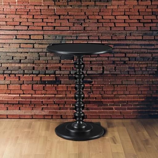 Convenience Concepts Palm Beach Spindle Table 17.75" Black | Classic Round End Table for Living Room thumbnail 5