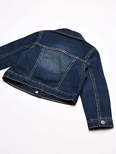 The Children's Place Baby Girls Denim Jacket 5T | Classic Blue, Long Sleeve, Snap Closures thumbnail 4