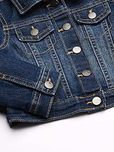 The Children's Place Baby Girls Denim Jacket 5T | Classic Blue, Long Sleeve, Snap Closures thumbnail 3