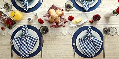 DII Nautical Blue Vinyl Round Placemat Set 34.9 cm (13.75") Diameter, 6 Piece | Easy-Clean & Durable for Everyday Dining thumbnail 6