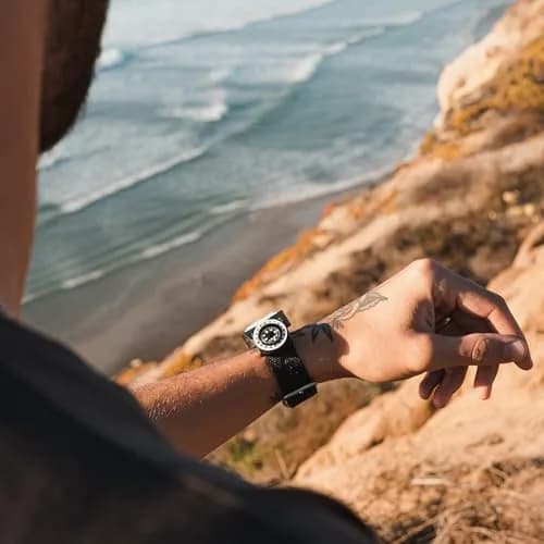 Sun Company GoCompass - Micro Orienteering Wrist Compass | Watch Band or Paracord Bracelet Compasses with Rotating Bezel thumbnail 6