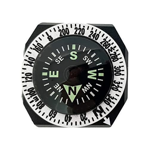 Sun Company GoCompass - Micro Orienteering Wrist Compass | Watch Band or Paracord Bracelet Compasses with Rotating Bezel thumbnail 2
