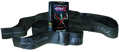THERABAND CLX Resistance Band with Loops, 5 Feet, Extra Heavy, Blue | Versatile, Professional-Grade Exercise & Rehab Tool thumbnail 3