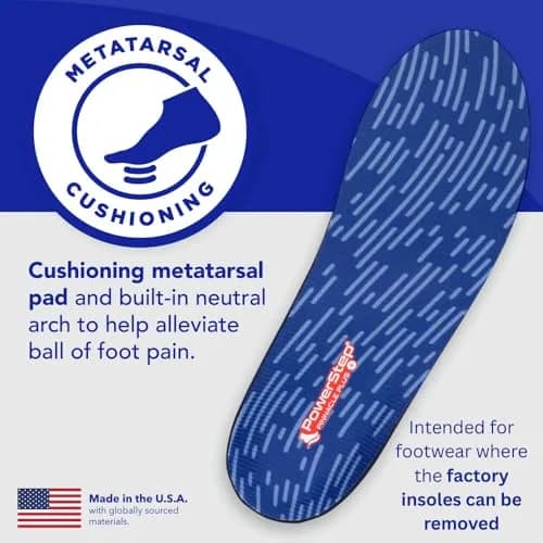 PowerStep Pinnacle Plus Met Shoe Inserts | Foot Pain Relief Orthotics for Morton's Neuroma & Metatarsalgia (Men's 12-13) thumbnail 4