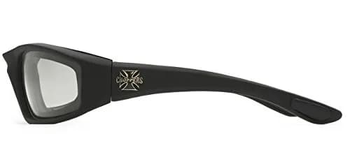 MODA Choppers Gangster Padded Motorcycle Goggles 5.9in L x 2in W Clear | Lightweight & Adjustable Safety Glasses thumbnail 2