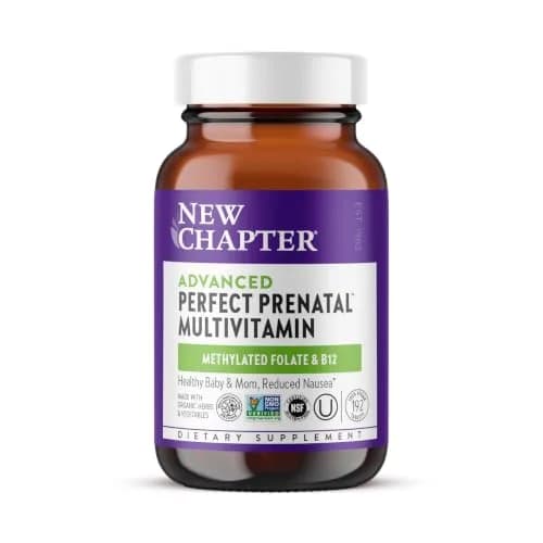 New Chapter Advanced Perfect Prenatal Vitamins, 192 Count | Supports Brain & Spinal Cord Development thumbnail 1