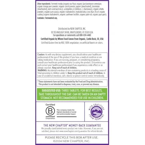 New Chapter Advanced Perfect Prenatal Vitamins, 192 Count | Supports Brain & Spinal Cord Development thumbnail 8