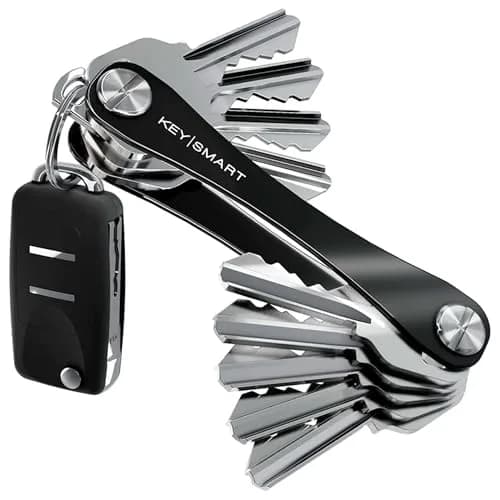 KeySmart Original Key Holder Compact Key Organizer for Key Chain Black 8 Keys | Ditch Jingle & Bulk thumbnail 1
