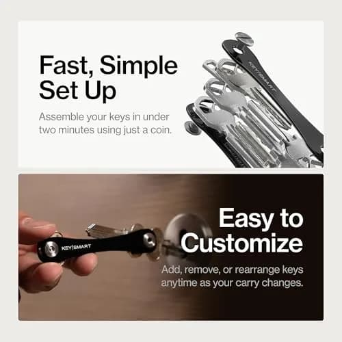 KeySmart Original Key Holder Compact Key Organizer for Key Chain Black 8 Keys | Ditch Jingle & Bulk thumbnail 4