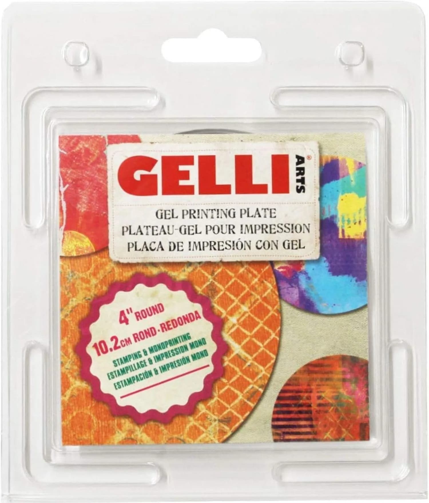 Gelli Arts 4" Round Gel Printing Plate | Monoprinting Made Simple - main product image