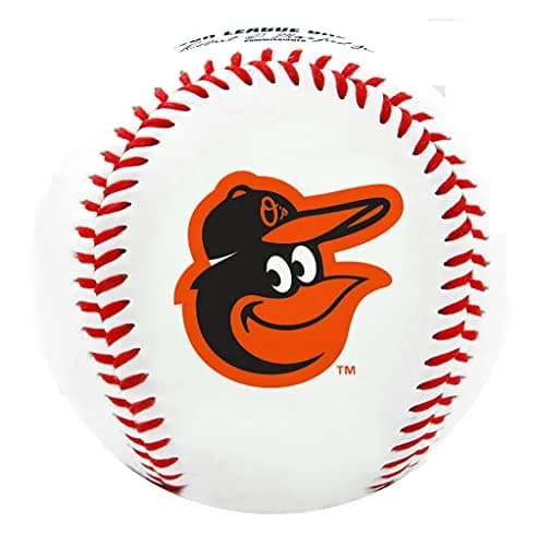 Rawlings MLB Baltimore Orioles Team Logo Baseball | Official White Baseball for Fans & Collectors thumbnail 2