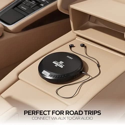 Coby Portable CD Player CD191BLK with FM Radio, 60-Second Anti-Skip, USB & AA Power, 3.5mm Jack | Plays CD, CD-R, CD-RW, MP3 Discs thumbnail 9