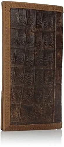 ARIAT Men's Gator Print Rodeo Wallet Brown Tri-Fold | Genuine Leather with ID Window thumbnail 4