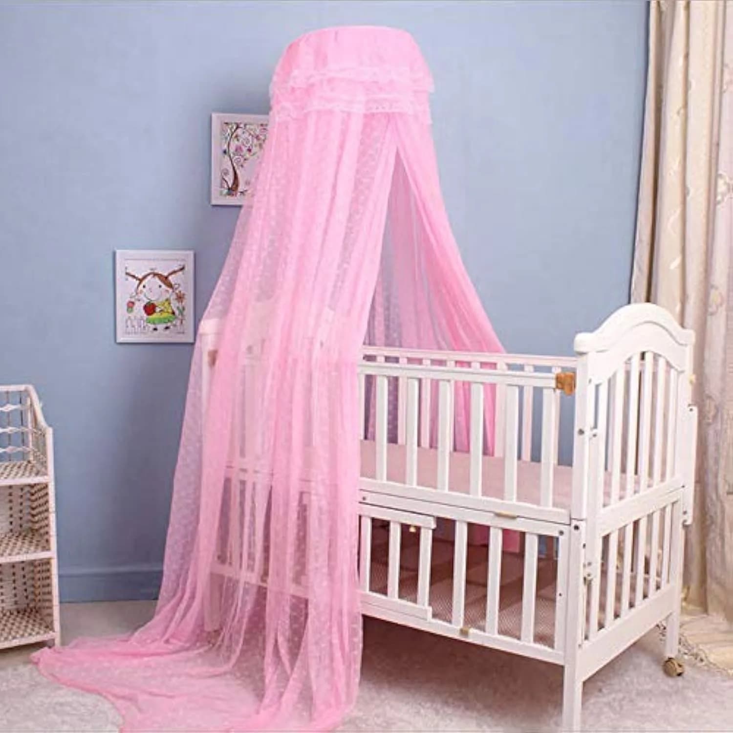Cdycam Pink Bed Dome Mosquito Netting 35x220x550CM | Breathable & Easy Install (70-120 chars)
