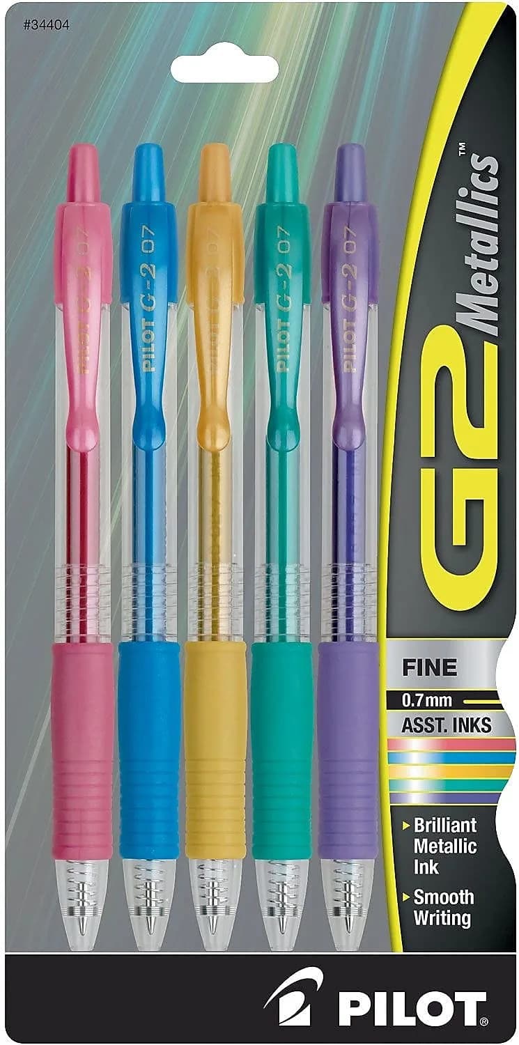 PILOT G2 Refillable Gel Pens 0.7mm Assorted Inks | Smooth, Long-Lasting, Refillable (70-120 chars) — Blue