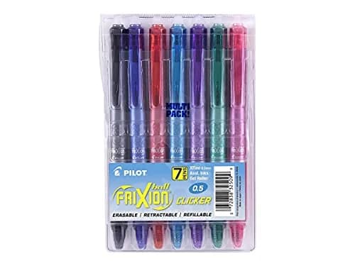 PILOT FriXion Clicker Gel Ink Pens 0.7mm Assorted Colors | Erasable, Refillable, Fine Point for Notes & Creative Use thumbnail 2