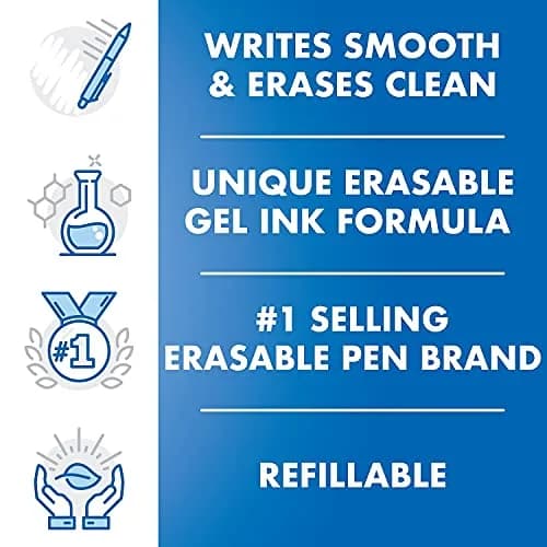 PILOT FriXion Clicker Gel Ink Pens 0.7mm Assorted Colors | Erasable, Refillable, Fine Point for Notes & Creative Use thumbnail 3