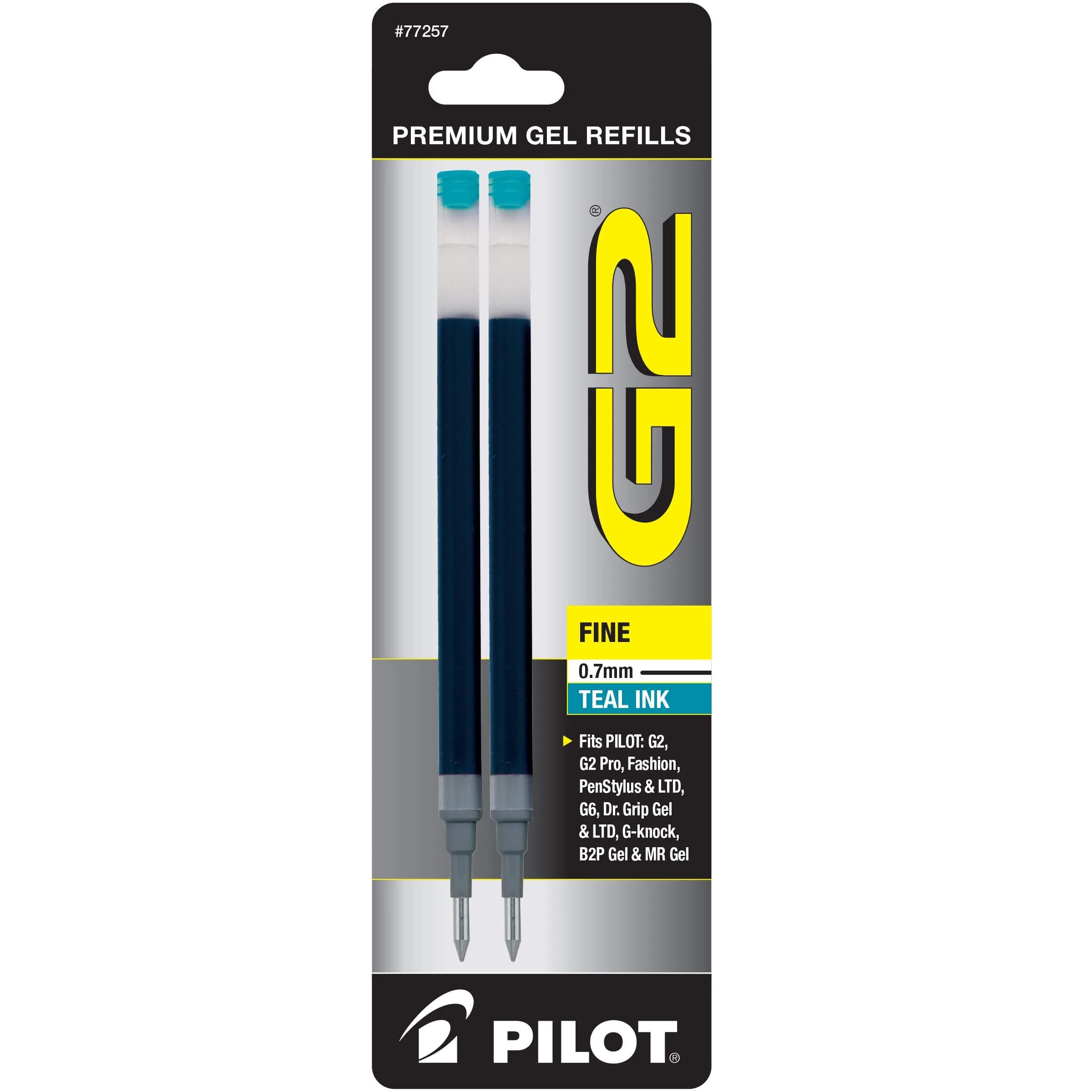 Pilot G2 Gel Ink Refills Fine Point 0.7 mm Teal | Long-lasting, vibrant ink for smooth writing