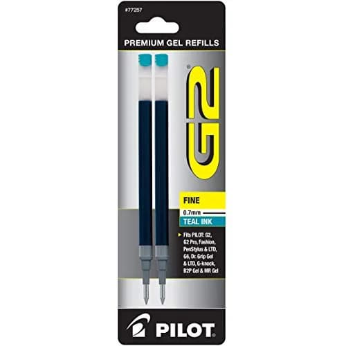 Pilot G2 Gel Ink Refills Fine Point 0.7 mm Teal | Long-lasting, vibrant ink for smooth writing thumbnail 1