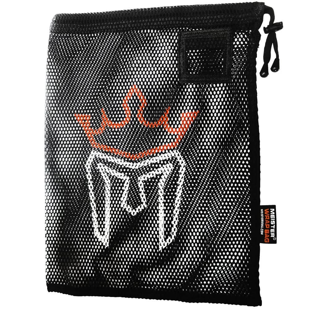 Meister WRAP Bag for Washing MMA & Boxing Hand Wraps - Drawstring Mesh Large, Black | Airflow & Drying