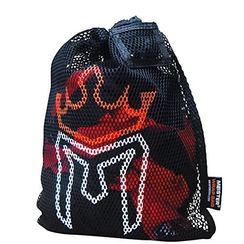 Meister WRAP Bag for Washing MMA & Boxing Hand Wraps - Drawstring Mesh Large, Black | Airflow & Drying thumbnail 2