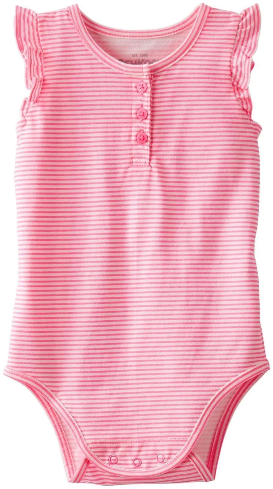 OSHKOSH B'GOSH Baby Girls' Striped Knit Dress - Beige - 12 Months | Casual Baby Dress with Long Sleeve — Pink / 12 Months