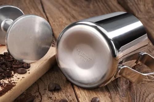 New Star Foodservice Stainless Steel Frothing Pitcher, 12 oz | Durable, Professional-Grade Milk Steaming Tool thumbnail 4