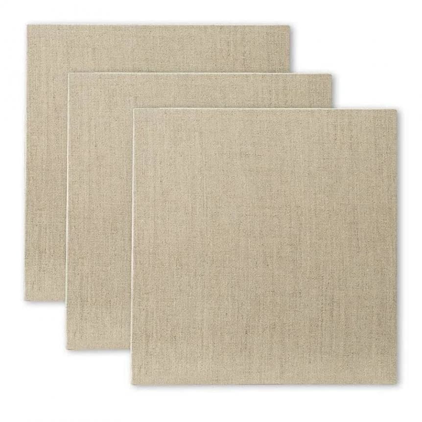 Senso Primed Linen Canvas Panels 4x4 in Various Sizes | Versatile Art Surface for All Media