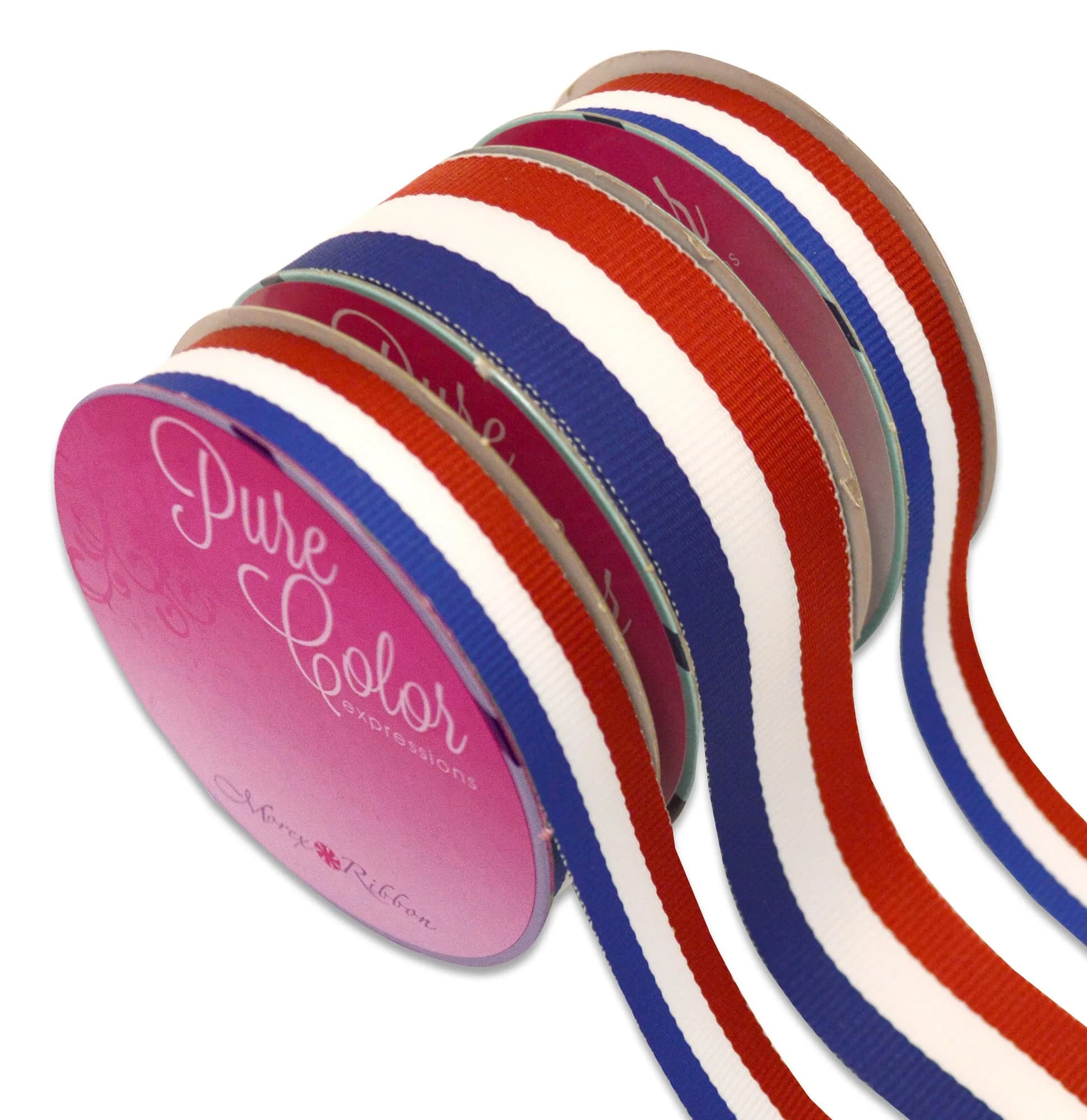 Morex Ribbon Grosgrain Patriotic Ribbon 1" x 17 YD | Heavyweight, Durable, Perfect for 4th of July Decorations