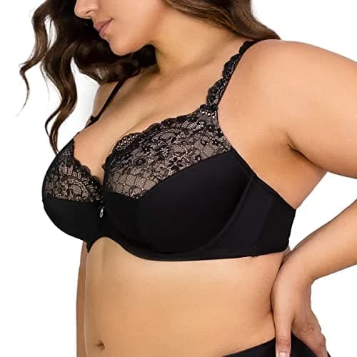 Curvy Couture Tulip Sexy Lace Plus Size Push Up Bra 34G | Supportive & Elegant thumbnail 2