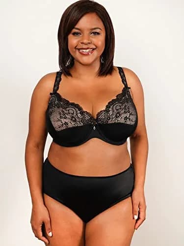 Curvy Couture Tulip Lace Push Up Balconette Plus Size Bra, 42DD | Elegant Support & Confidence thumbnail 3