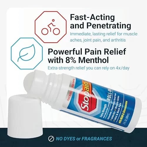 Stopain Pain Relief Roll On Gel 270ml (9 Fl Oz) | Fast Acting Topical Analgesic for Joint & Muscle Pain thumbnail 3