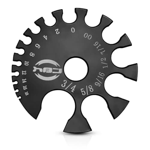 Pierced Owl Body Jewelry Gauge Measurement Wheel, Black Acrylic - MM & Gauges | Accurate Tool for Piercing Measurement thumbnail 1