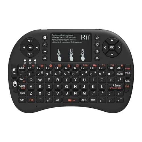 Rii Mini Wireless Keyboard with Touchpad & Backlit | Portable 92 Keys for Laptop/PC/Tablets thumbnail 1