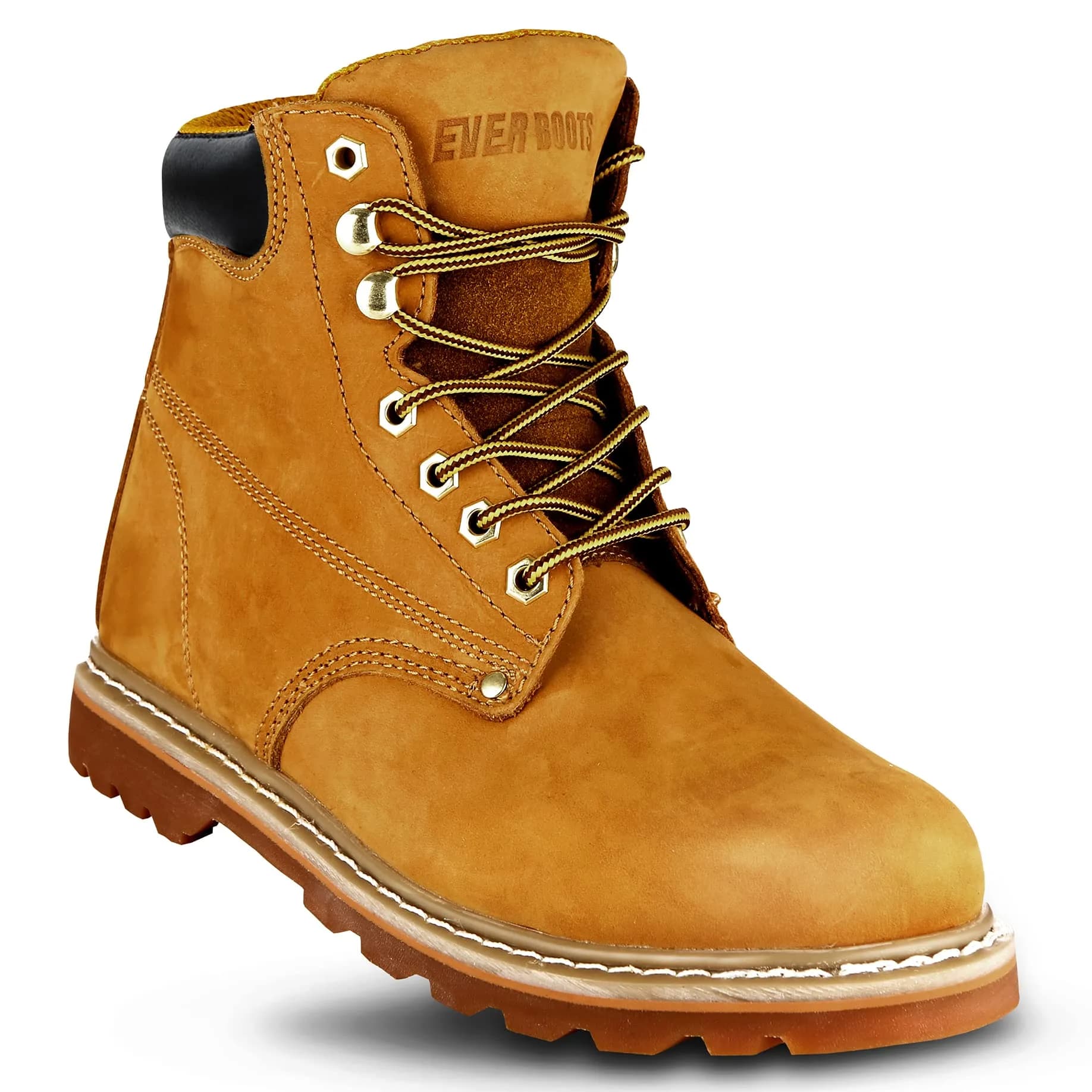 Ever Boots Tank Men's Soft Toe Oil Full Grain Leather Work Boots 6 D(M) Ankle TAN | Durable Construction